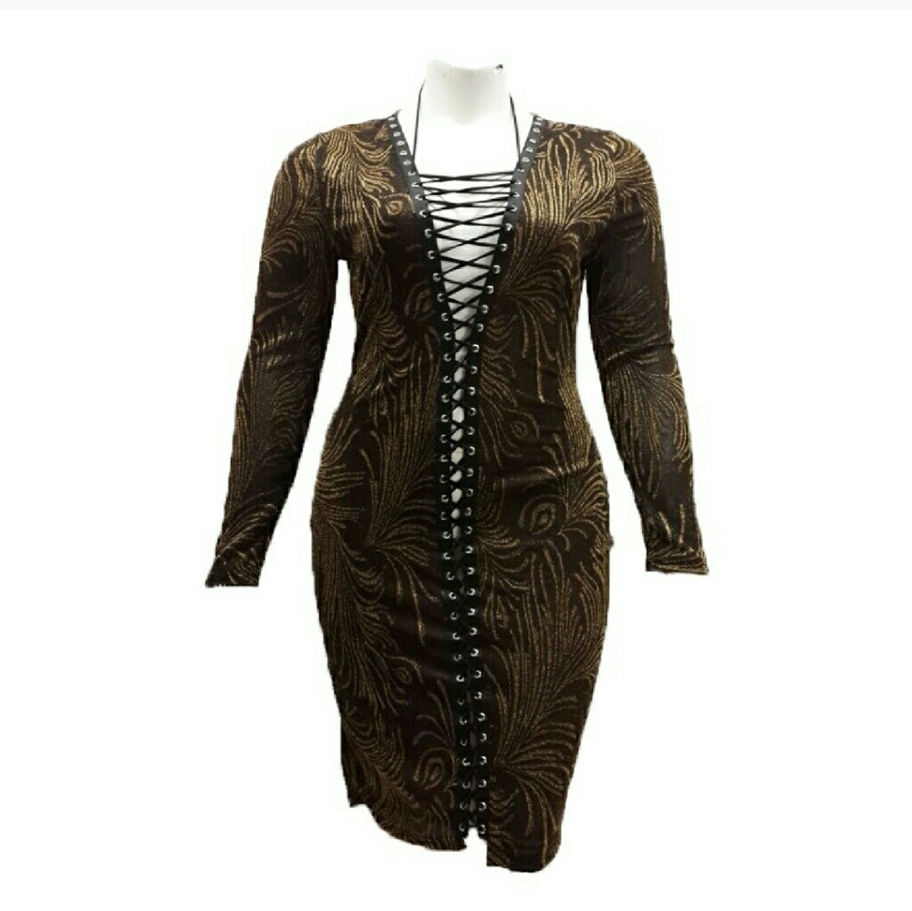 Tie up front dress